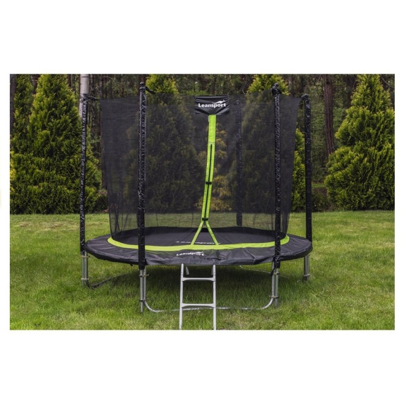 Trambulin belső védőhálóval 305 cm LEAN SPORT PRO 10 ft - Fekete/zöld