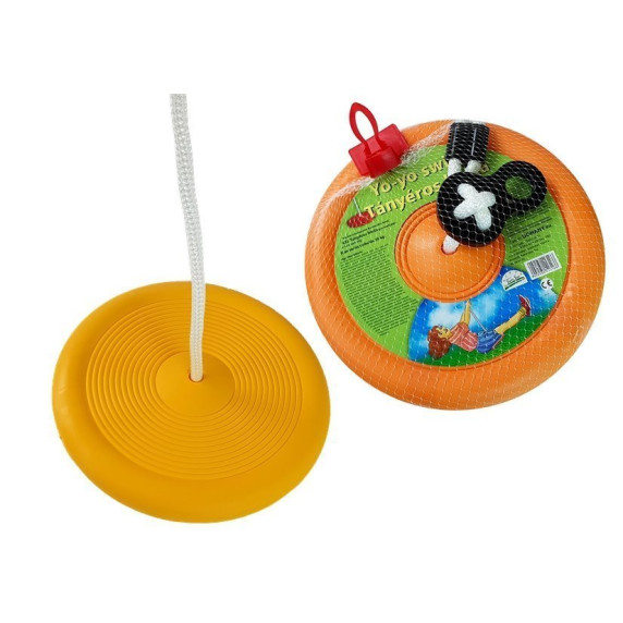 Leagăn tip farfurie pentru copii - portocaliu - Inlea4Fun YOYO SWING