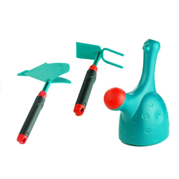 Játék talicska kiegészítőkkel Inlea4Fun GARDEN TOOLS SETS - türkiz