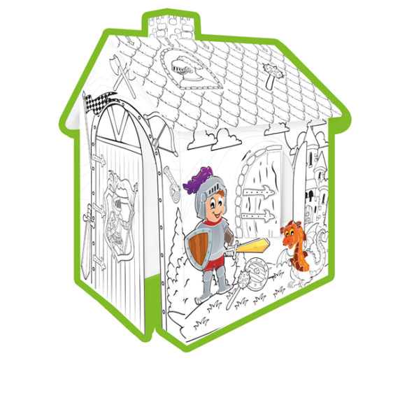 Papierový domček - omaľovánky Rytieri MOCHTOYS Coloring House 11123 