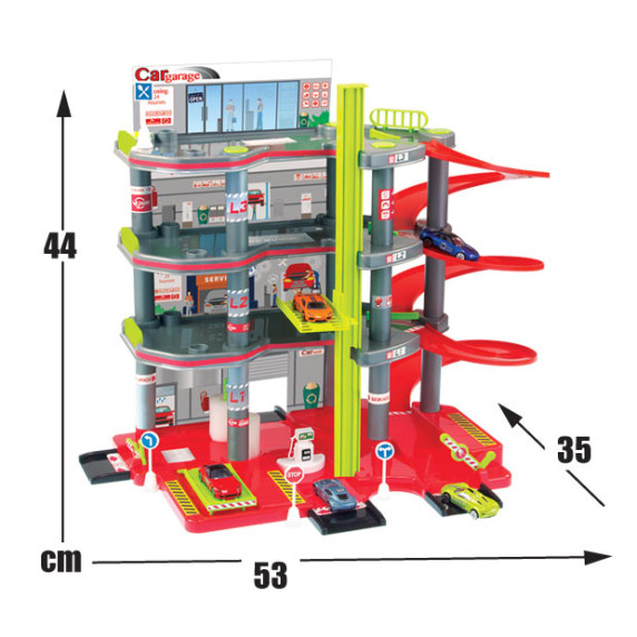 MOCHTOYS Parking Trojposchodové parkovisko s autíčkom 11848
