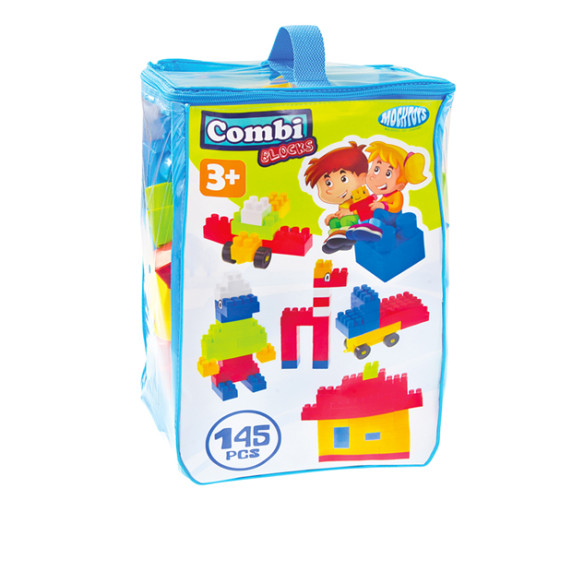 Sada stavebných kociek 145 kusov MOCHTOYS Combi Blocks 5787 