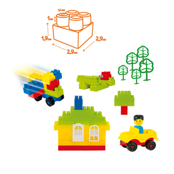 Sada stavebných kociek 145 kusov MOCHTOYS Combi Blocks 5787 