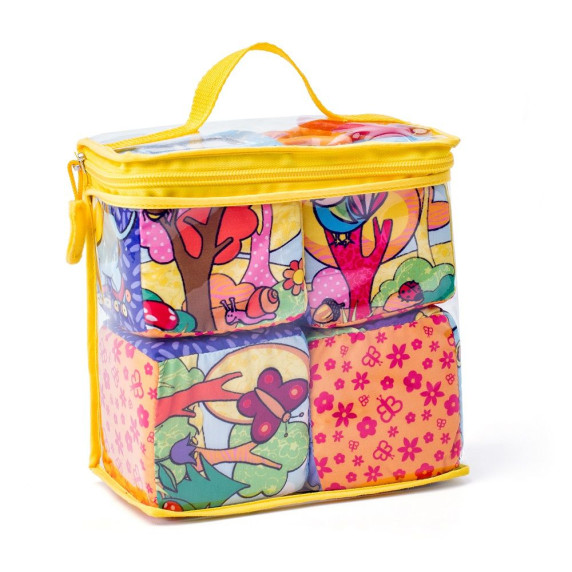 Cuburi din material textil pentru bebeluși - 4 buc - Niny