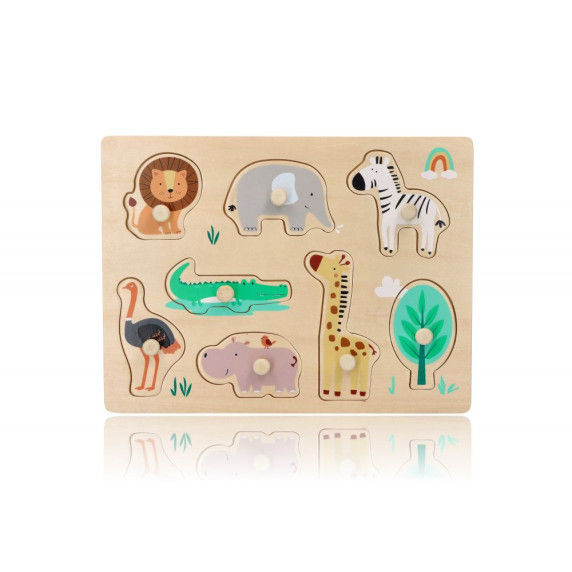 Jucărie cu forme din lemn - ADAM TOYS - animale