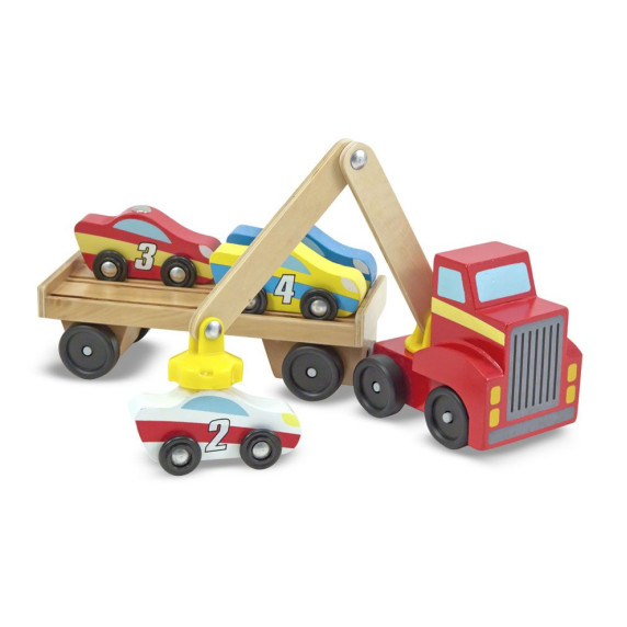Camion de transport mașini de curse - MELISSA & DOUG