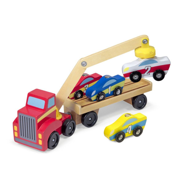 Camion de transport mașini de curse - MELISSA & DOUG