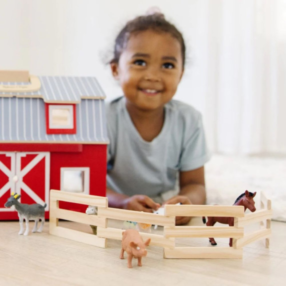 Játék fa istálló állatokkal MELISSA&DOUG