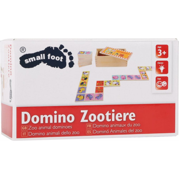 Joc domino în cutie de lemn - fermă