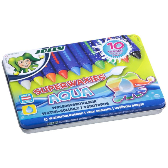 Akvarell zsírkréta fémdobozban JOLLY Superwaxies Aqua