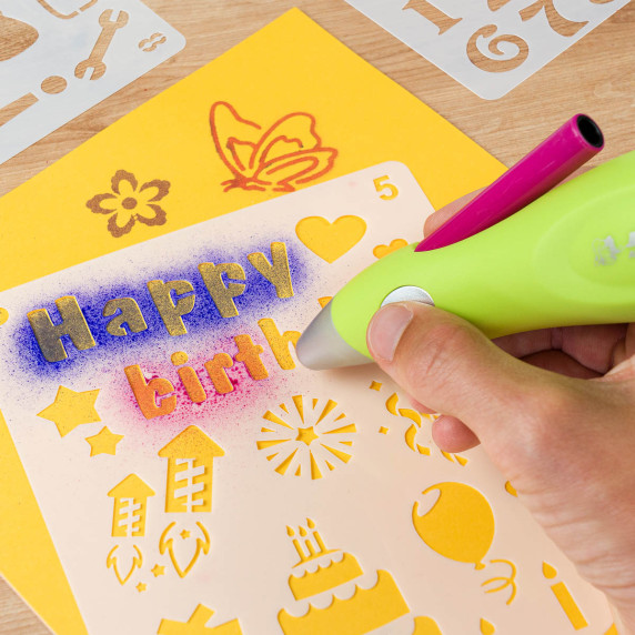 Pistol cu vopsea pulverizator pentru copii - JOLLY Airbrush Fun