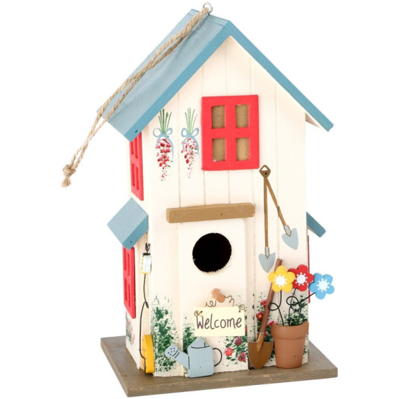 Hrănitor pentru păsări din lemn - LEGLER Birdhouse - albastru