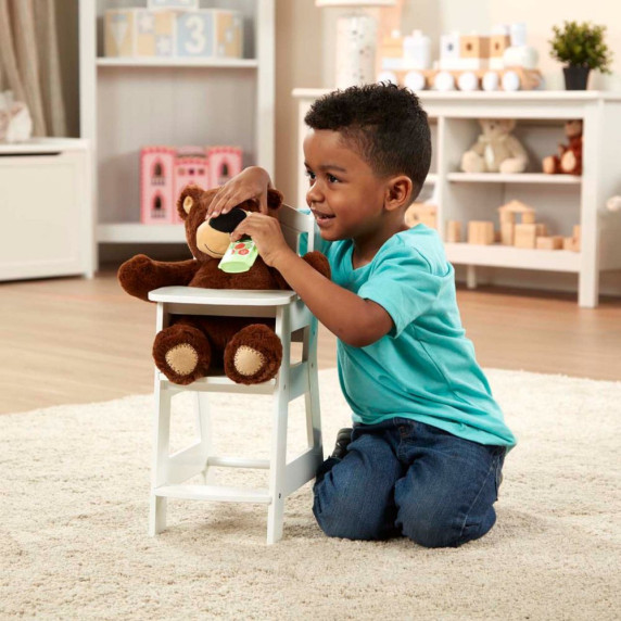 Fa játék etetőszék babáknak MELISSA&DOUG - fehér