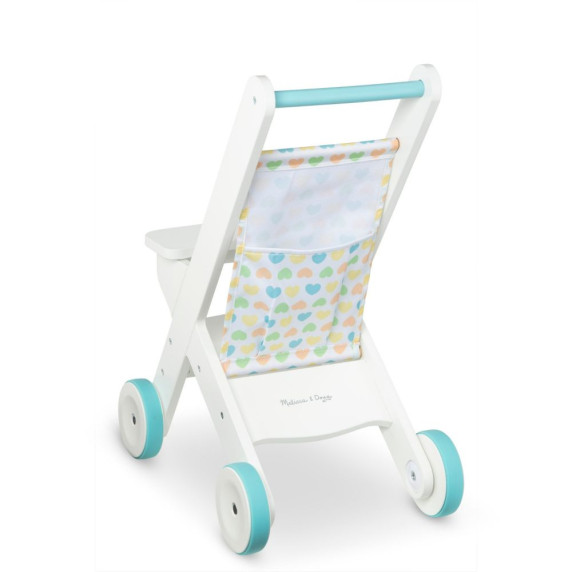 Fa játék babakocsi MELISSA&DOUG - fehér