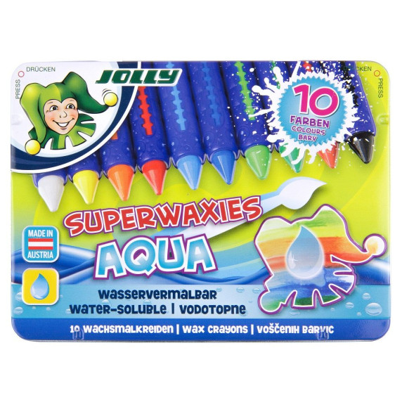 Akvarell zsírkréta fémdobozban JOLLY Superwaxies Aqua