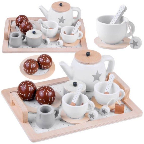 Set ceainic din lemn - Inlea4Fun TEA SET ZA4124