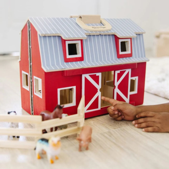 Játék fa istálló állatokkal MELISSA&DOUG