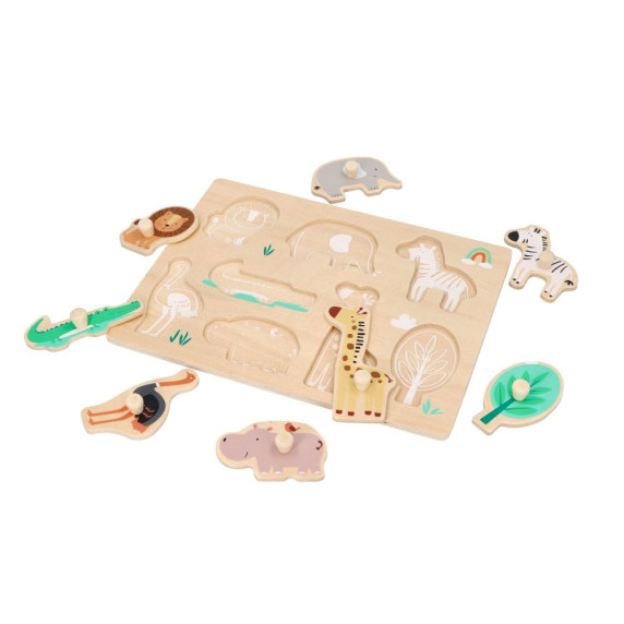 Jucărie cu forme din lemn - ADAM TOYS - animale