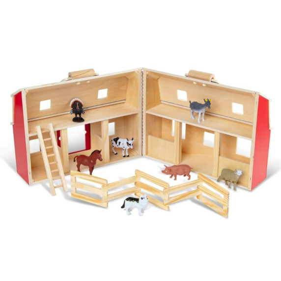 Játék fa istálló állatokkal MELISSA&DOUG