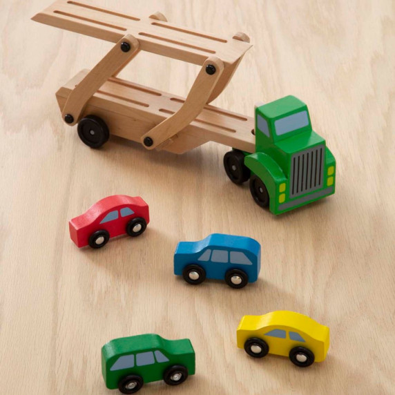 Camion de transport mașini - MELISSA & DOUG Car carrier truck