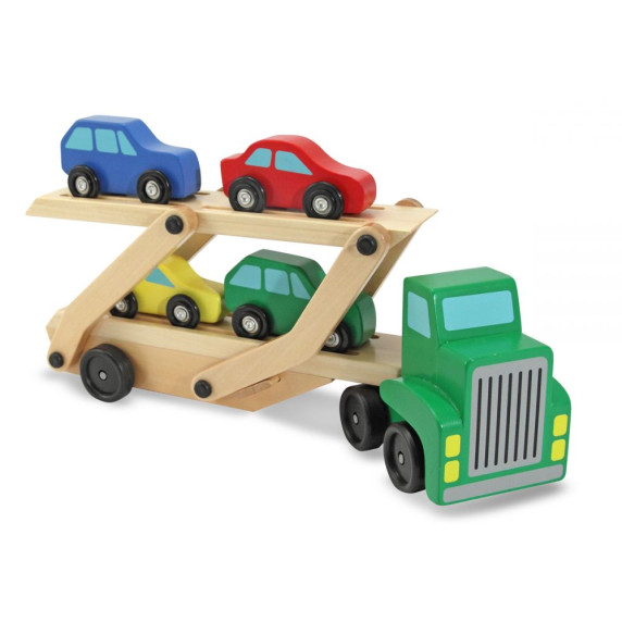 Camion de transport mașini - MELISSA & DOUG Car carrier truck