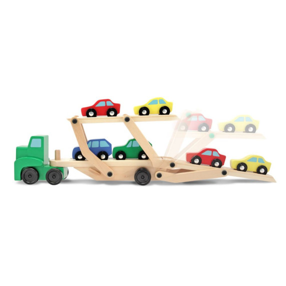 Camion de transport mașini - MELISSA & DOUG Car carrier truck