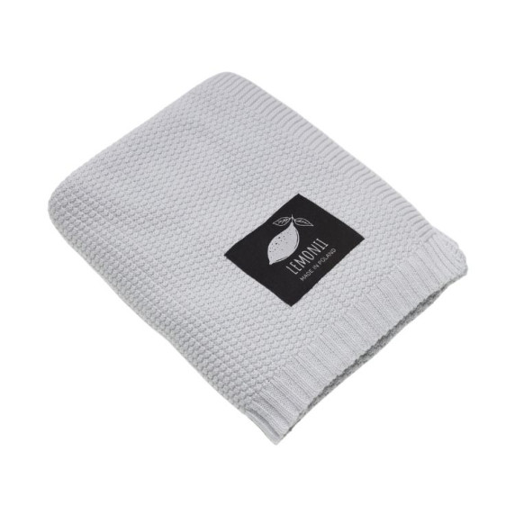 Kötött babapléd, takaró LEMONII Baby Blanket - szürke