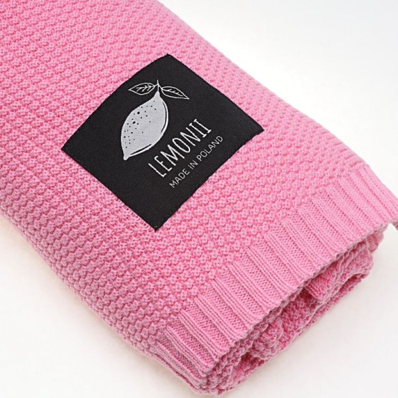Kötött babapléd, takaró LEMONII Baby Blanket - rózsaszín