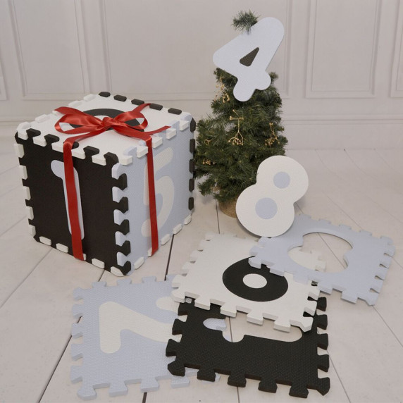 Habszivacs szőnyeg puzzle MAGNI - fekete, fehér, kék