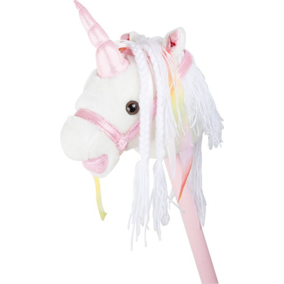 Băț de călărit din pluș - SMALL FOOT White Unicorn