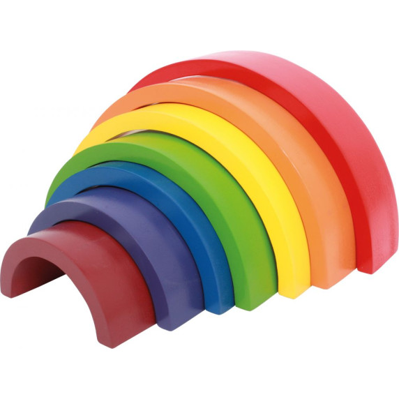 Jucărie de construcție din lemn - curcubeu - SMALL FOOT Large