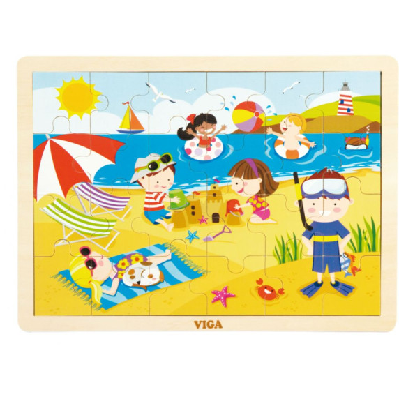 Puzzle din lemn - 24 buc - vară - Viga