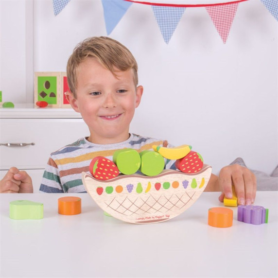 Egyensúlyozós fajáték gyümölcsök BIGJIGS Balance game fruit