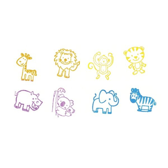 Fa játék bélyegző pecsét készlet GOKI Stamps wild animal
