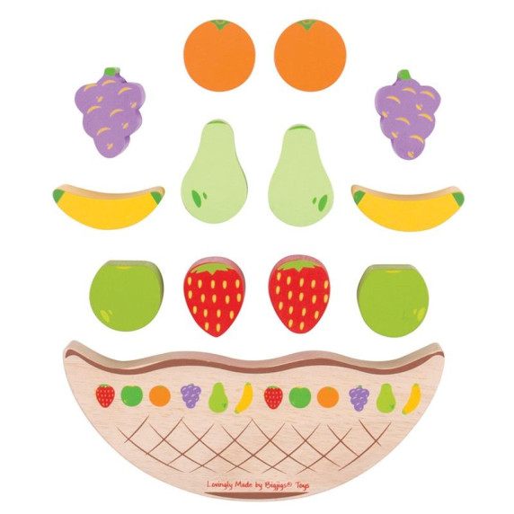 Egyensúlyozós fajáték gyümölcsök BIGJIGS Balance game fruit