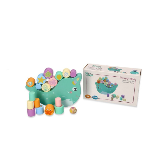 Jucărie de echilibru din lemn - narval - ADAM TOYS Balance game narwhal