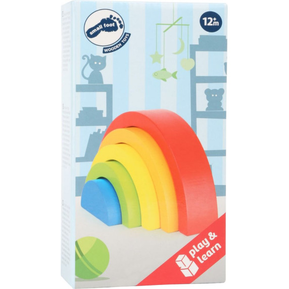 Jucărie de construcție din lemn - curcubeu - SMALL FOOT