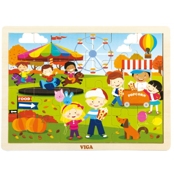 Puzzle din lemn - 24 buc - toamnă - Viga