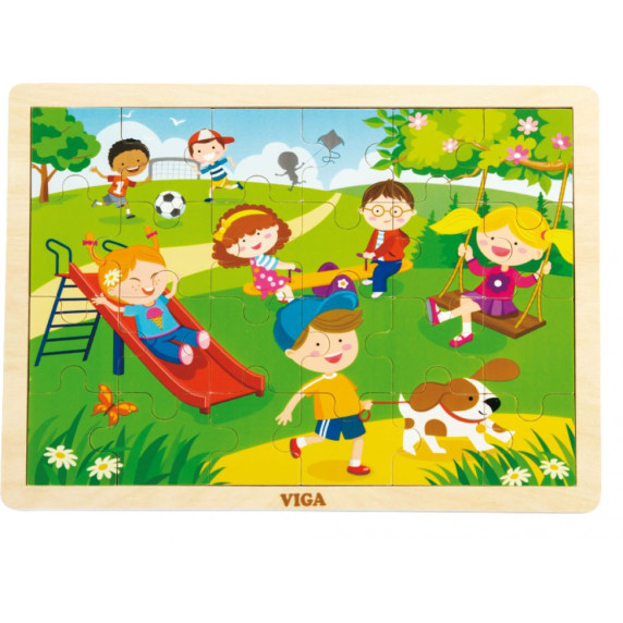 Puzzle din lemn - 24 buc - primăvară - Viga