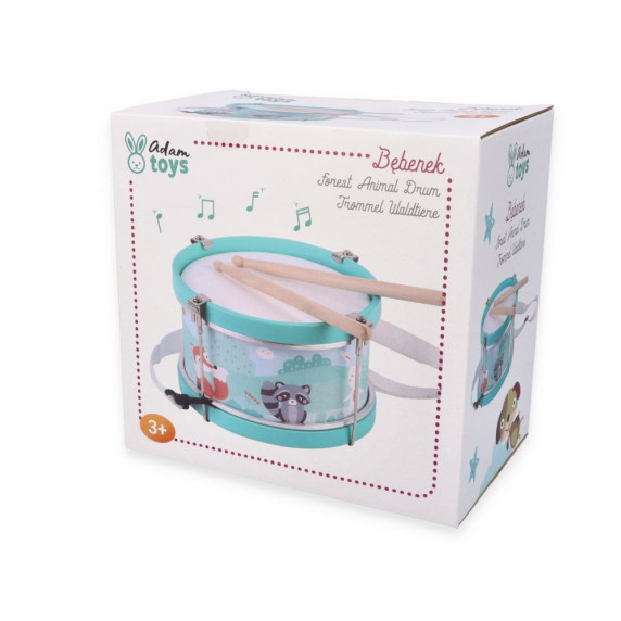 Tobă pentru copii cu animale - albastru - ADAM TOYS