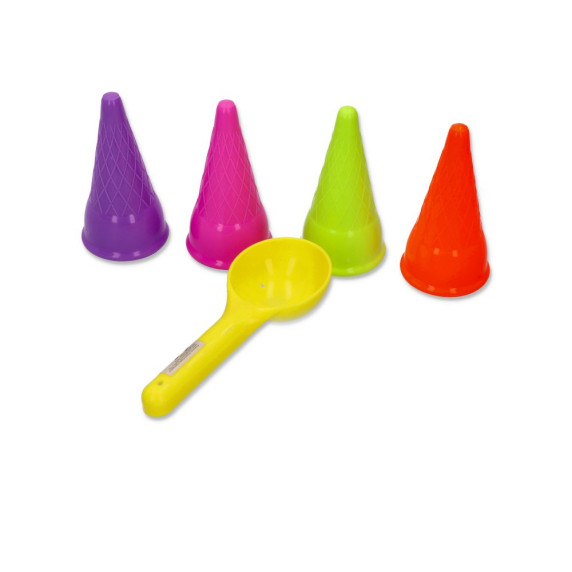 Kinetikus homok 3 kg ADAM TOYS Natursand + fagyi tölcsér formákkal