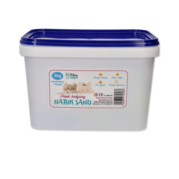 Kinetikus homok 3 kg ADAM TOYS Natursand + fagyi tölcsér formákkal