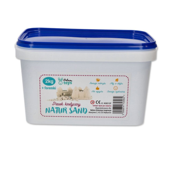 Kinetikus homok 2 kg ADAM TOYS Natursand + állatfigurás formákkal - N3012F