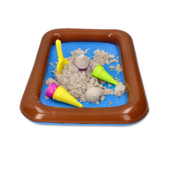 Kinetikus homok 3 kg ADAM TOYS Natursand + fagyi tölcsér formákkal
