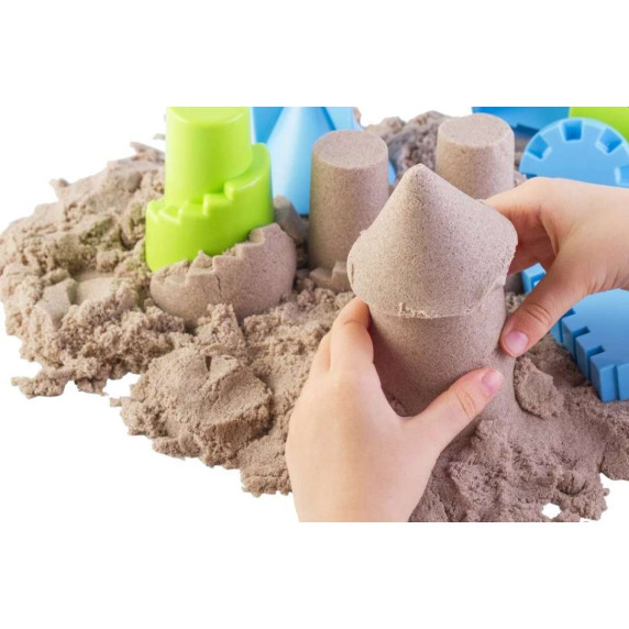 Nisip modelabil / nisip kinetic - 5 kg - ADAM TOYS Natursand + piscină de nisip gonflabilă  - N3015PF