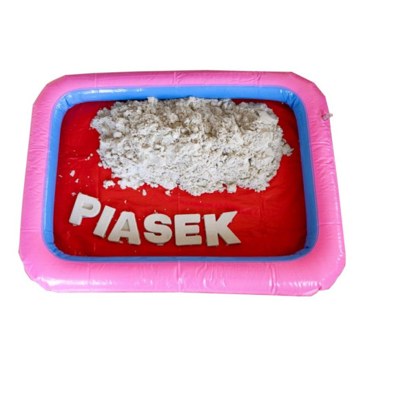 Nisip modelabil / nisip kinetic - 5 kg - ADAM TOYS Natursand + piscină de nisip gonflabilă  - N3015PF
