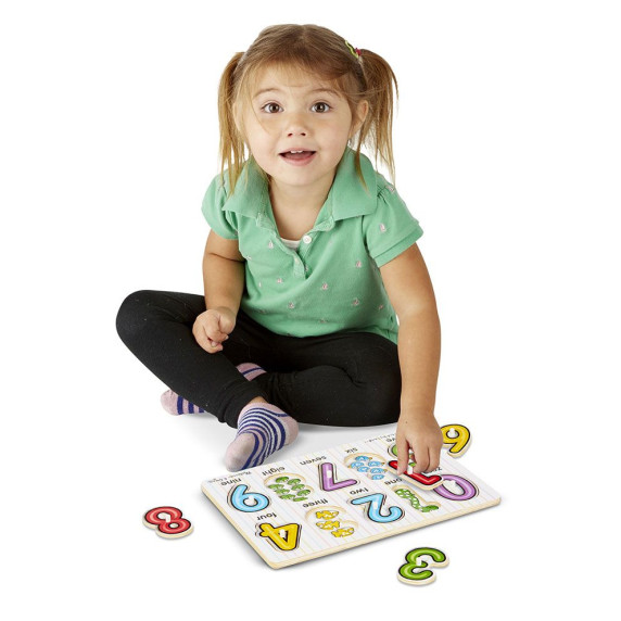 Jucărie cu forme din lemn - MELISSA & DOUG - Numere