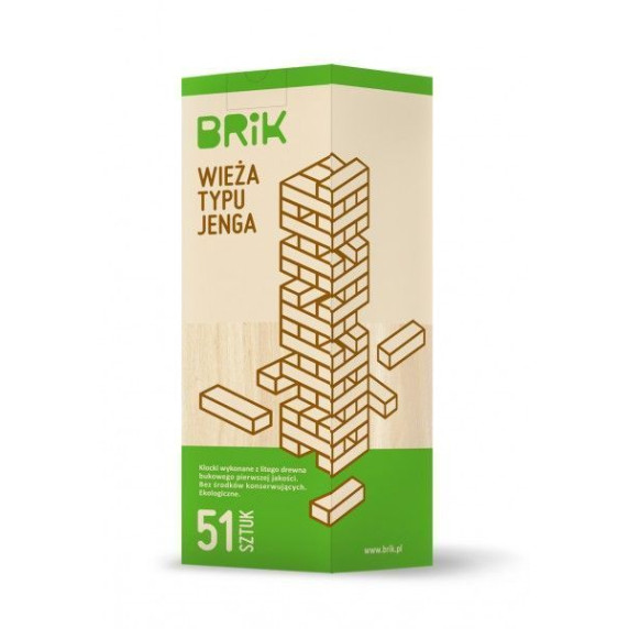 Spoločenská hra Jenga drevená veža BRIK