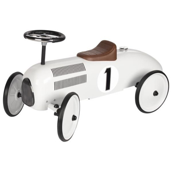 Lábbal hajtós autó GOKI Ride-on - Fehér