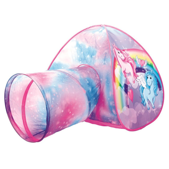Cort de joacă pentru copii cu tunel - BINO Tent with Tunnel Unicorn